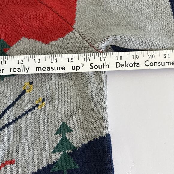 Hanna Andersson Winter Christmas Skier Tree Cotton Sweater Boys 140cm US Size 10 - Picture 6 of 7